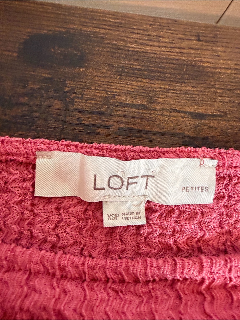 LOFT Pink Textured Knit Puff Sleeve Top Women’s Warm Cozy Office Casual Wear - Picture 8 of 11